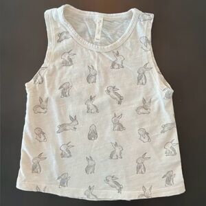 Rylee + Cru Cream Bunny Print Kids Tank Top